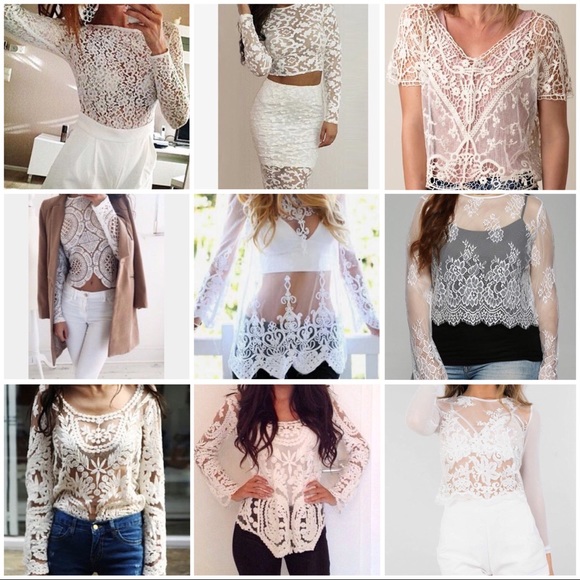 Sunset Rd Boho Floral Lace See-Through Top XL NWT - Picture 7 of 8